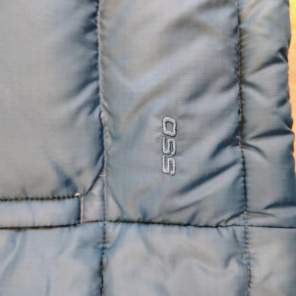 The North Face Mens SZ M Aconcagua Down Puffer Vest Blue Ripstop Gorpcore Hiking